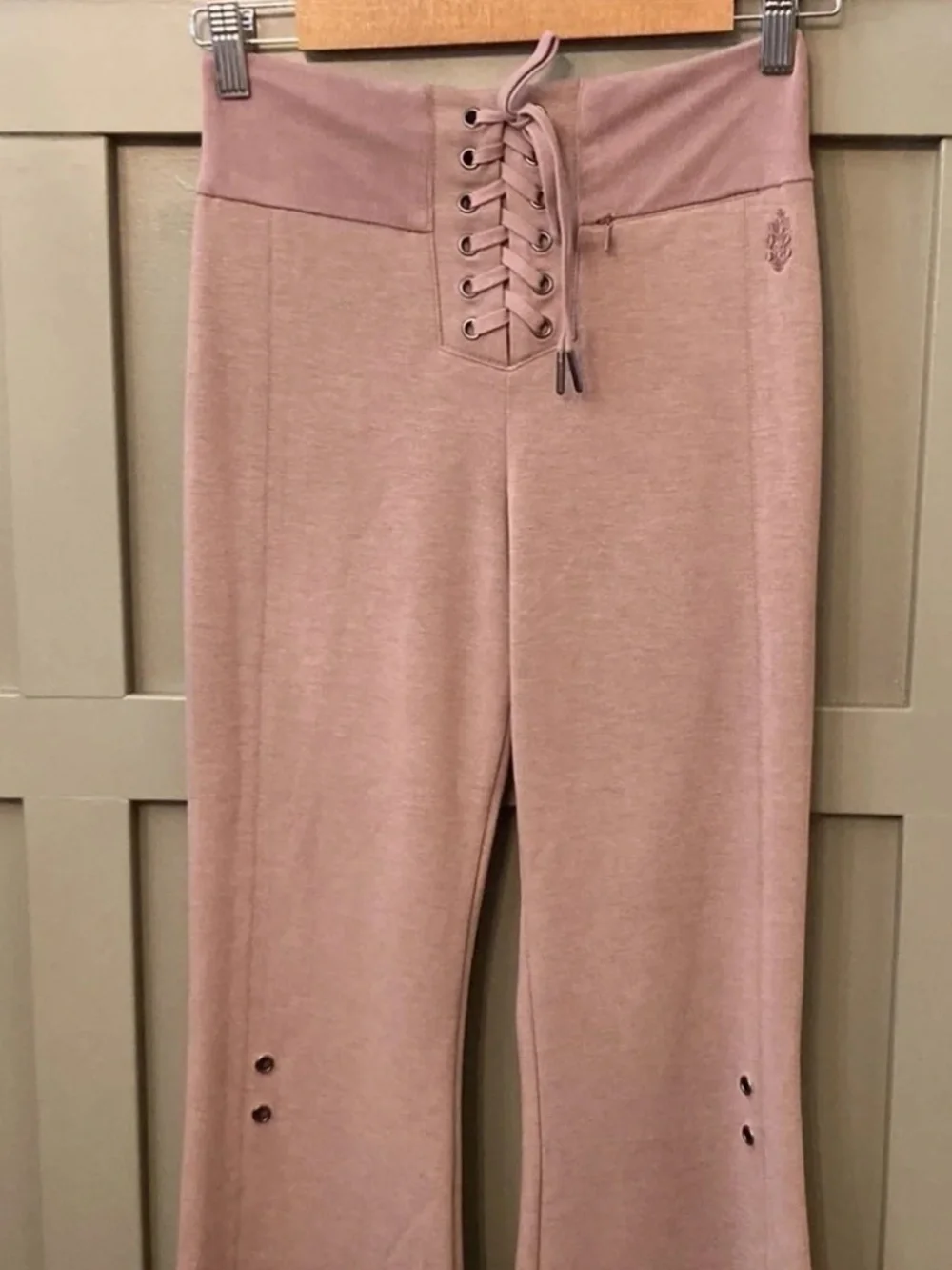 Free People Movement Downhill Flared Sweatpants High Rise Moonlight Mauve Sz XS